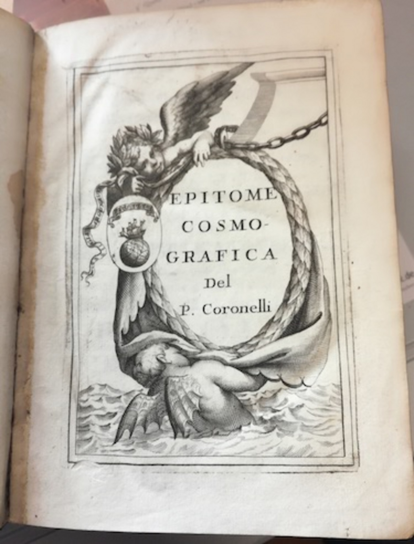 <b>Vincenzo Maria Coronelli, Epitome Cosmografica, 1713</b></br>Gymnasialbibliothek, GBVIII173+C | Bildnachweis: Universitäts- und Stadtbibliothek Köln