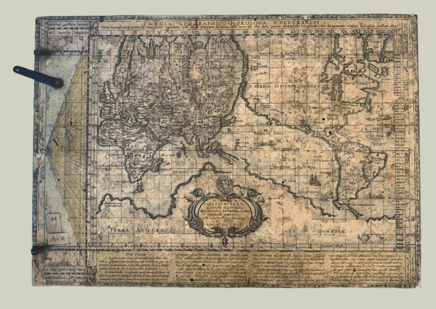 <b>Weltzeitbestimmungskarte, 1664</b></br>Kölnisches Stadtmuseum | Bildnachweis: Eigenes Foto